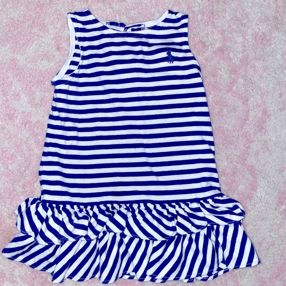 Ralph Lauren navy and white stripe dress